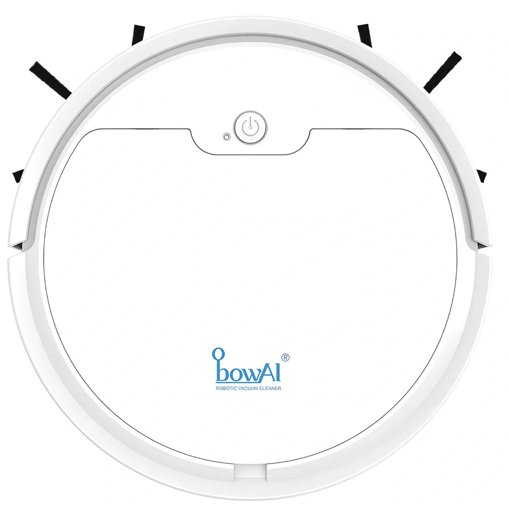 Black robot vacuum cleaner with compact 27.8cm square design and 6.8cm height for under-furniture cleaning