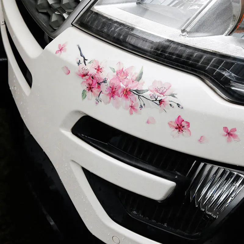 Cherry blossom flower pattern car sticker in PVC vinyl material for vehicle decoration