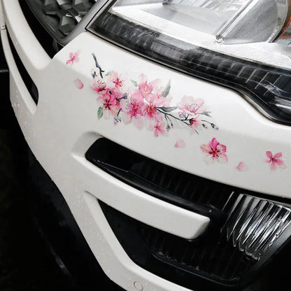 Cherry blossom flower pattern car sticker in PVC vinyl material for vehicle decoration
