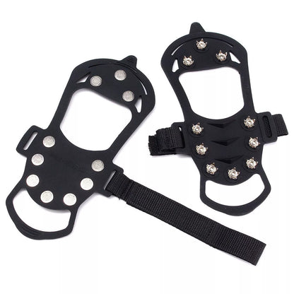 Outdoor Ice Floes Gripper with 10 steel studs for non-slip traction on ice