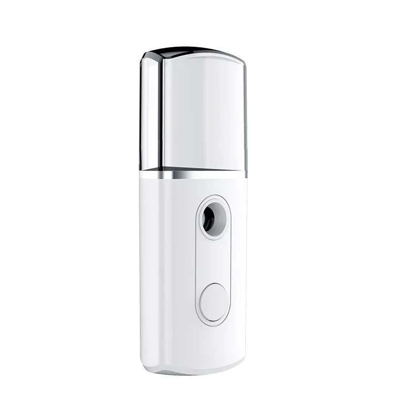 Portable Facial Nano Mist Humidifier in white, black, red, or pink
