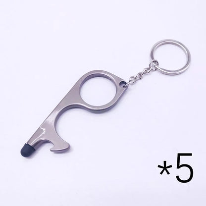 Alloy protective door opener keychain in various colors