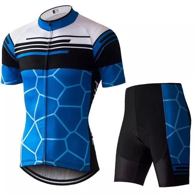 Cycling Kit Aqau in moisture-wicking nylon blend fabric for cyclists