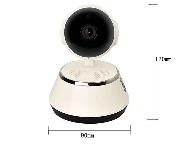 Wireless IP Camera 720P HD Home Security WiFi Cam with Night Vision, Motion Detection, Two-Way Audio, Micro SD Slot up to 64GB, P2P Free APP, ABS Plastic, 9x9x12cm, 290g