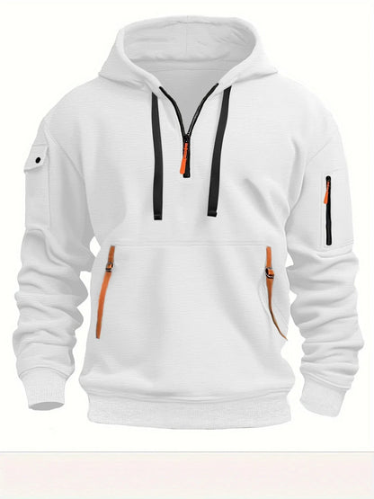 Comfy hooded pullover sweatshirt in various colors and sizes for men and women