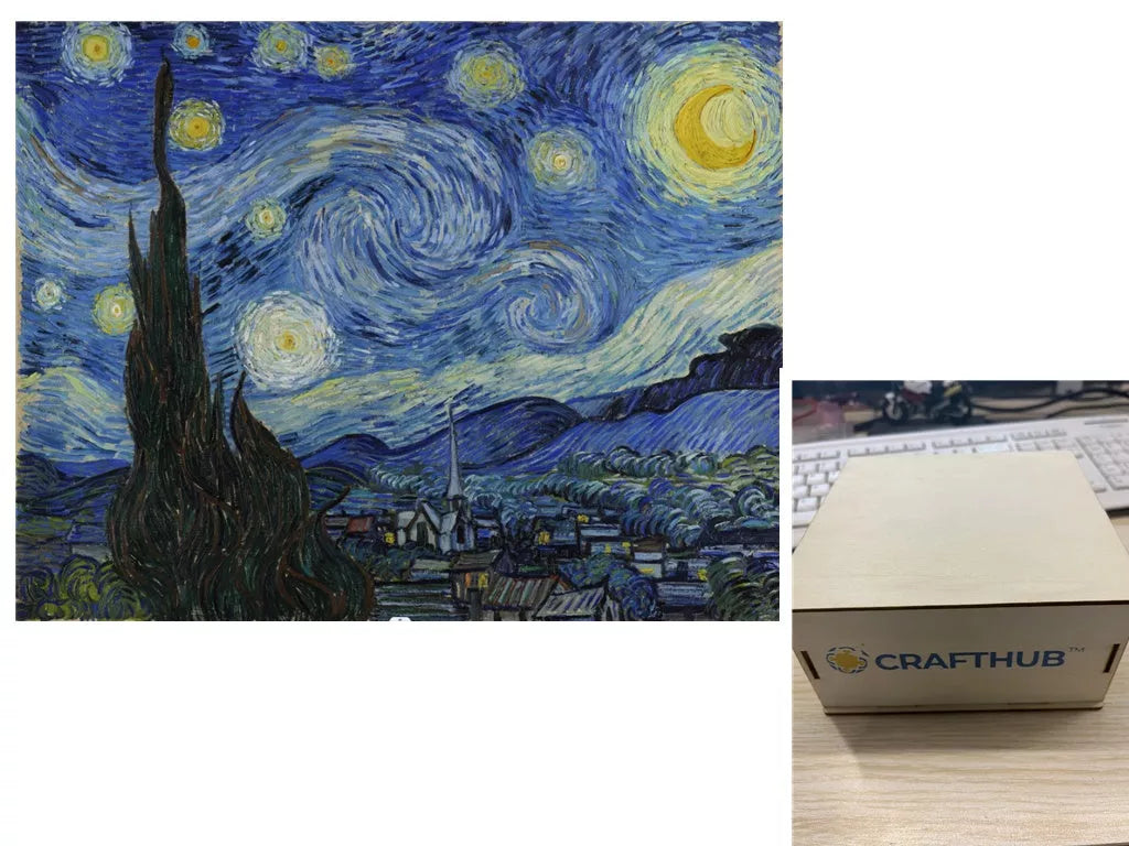 Animal Puzzle Craft Hub A3 Size Wooden Box for puzzle storage and organization