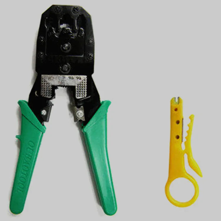 Multifunctional network cable pliers with flat mouth, 45# steel clamp head, and stainless steel handle