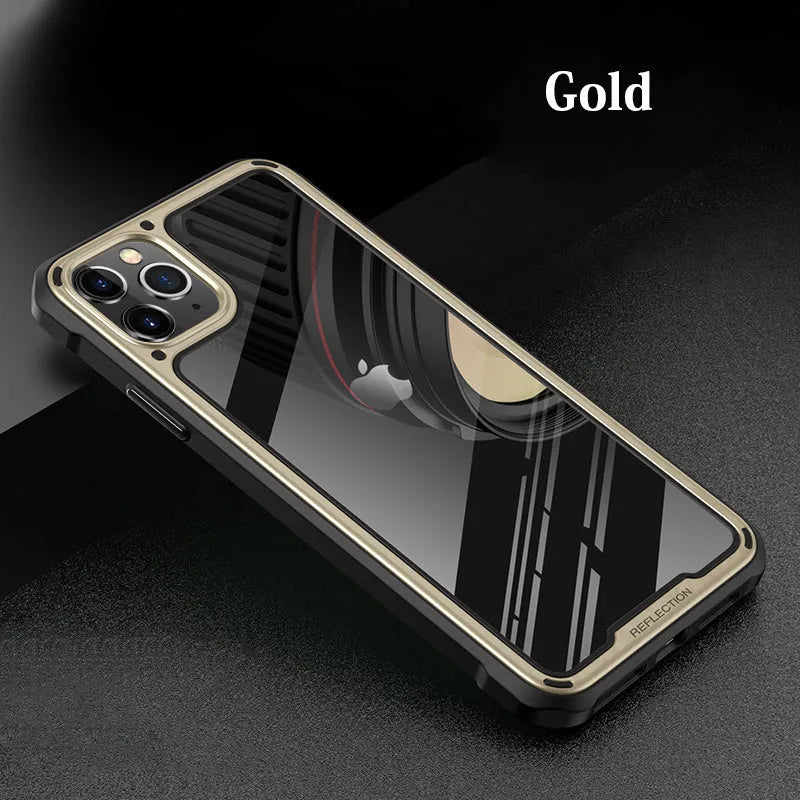 Transparent silicone phone case for iPhone 11 series showing six colour options