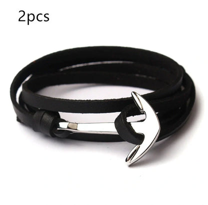 Unisex Pirate Anchor Bracelet with detailed nautical design, perfect for sea lovers and fashion enthusiasts.