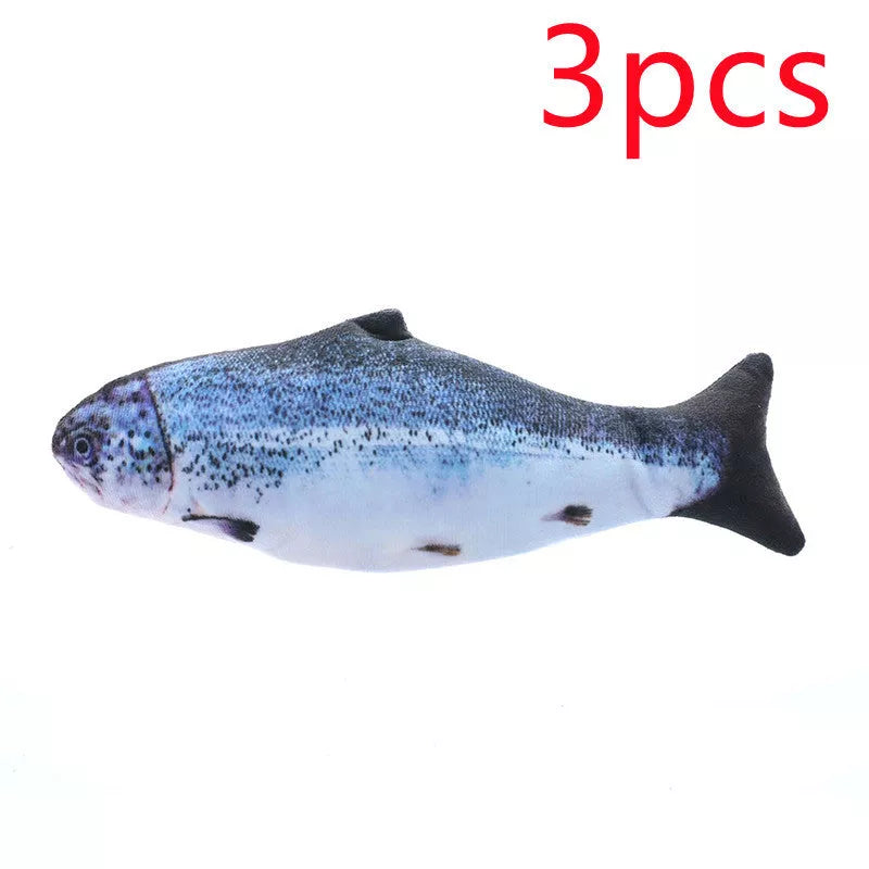 Electric simulation fish toy for cats with realistic movement and detachable cleaning feature