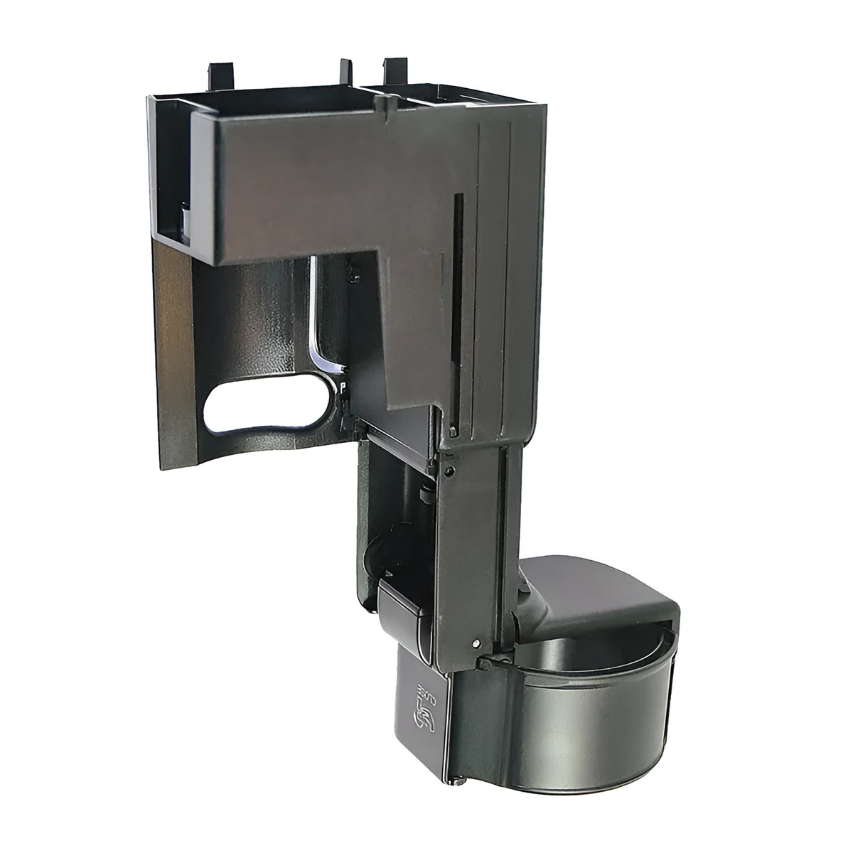 Black plastic water cup holder bracket for Mercedes-Benz vehicles, replacement part 2116800014.