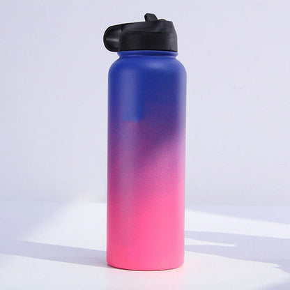 Premium stainless steel insulated water bottle in various colors, perfect for outdoor activities and hydration