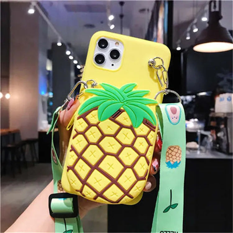 Cartoon camouflage pattern Huawei silicone wallet case with card slots in multiple colours