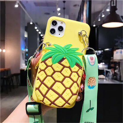 Cartoon camouflage pattern Huawei silicone wallet case with card slots in multiple colours