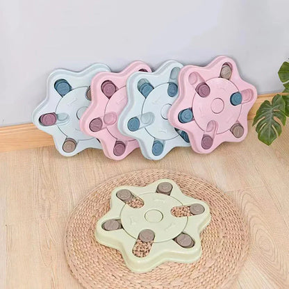 Interactive dog puzzle toy in various colors and styles for small to medium breeds