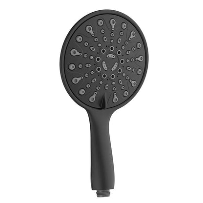 6-inch handheld shower head with electroplated finish and six spray function selector