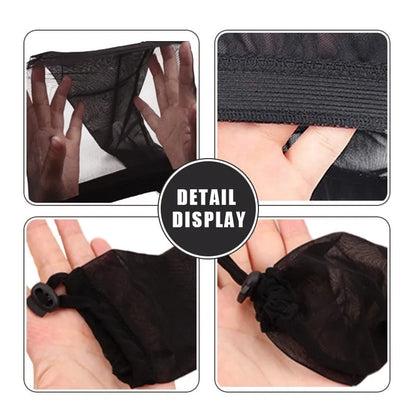 Breathable elastic wig mesh cap with oversleeve design in multiple colour options