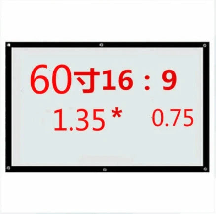 Hhomeenjoy Premium Folding Movie Projector Screen for Home Entertainment