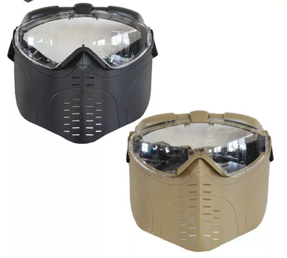 MARUI Anti Fog Ventilated Tactical Airsoft Full Face Mask in Khaki and Black