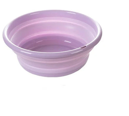 Collapsible outdoor laundry basin made of durable PP and TPR materials, available in various colors and sizes