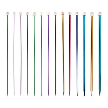 Lengthened crochet hook set with protective caps in 14 sizes from 2.0mm to 10.0mm for knitting