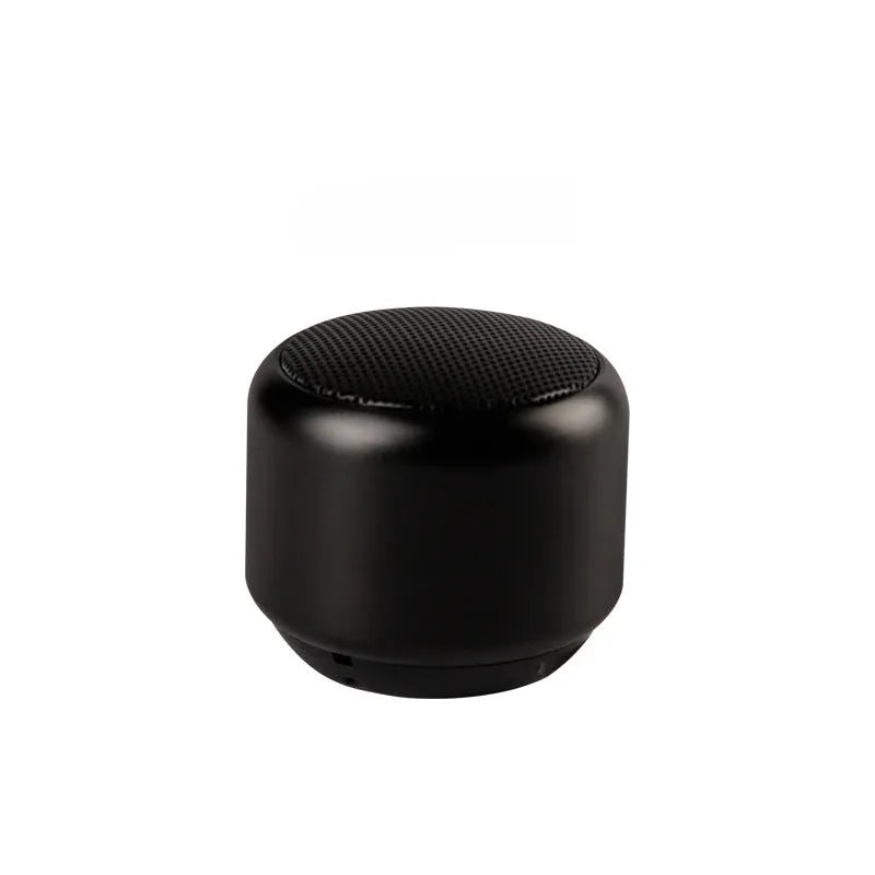 Small portable Bluetooth speaker in black, blue, gold, or pink colour options
