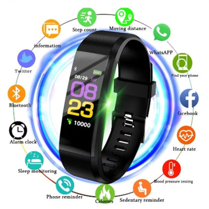 115plus Smart Band fitness tracker with heart rate monitor and color screen