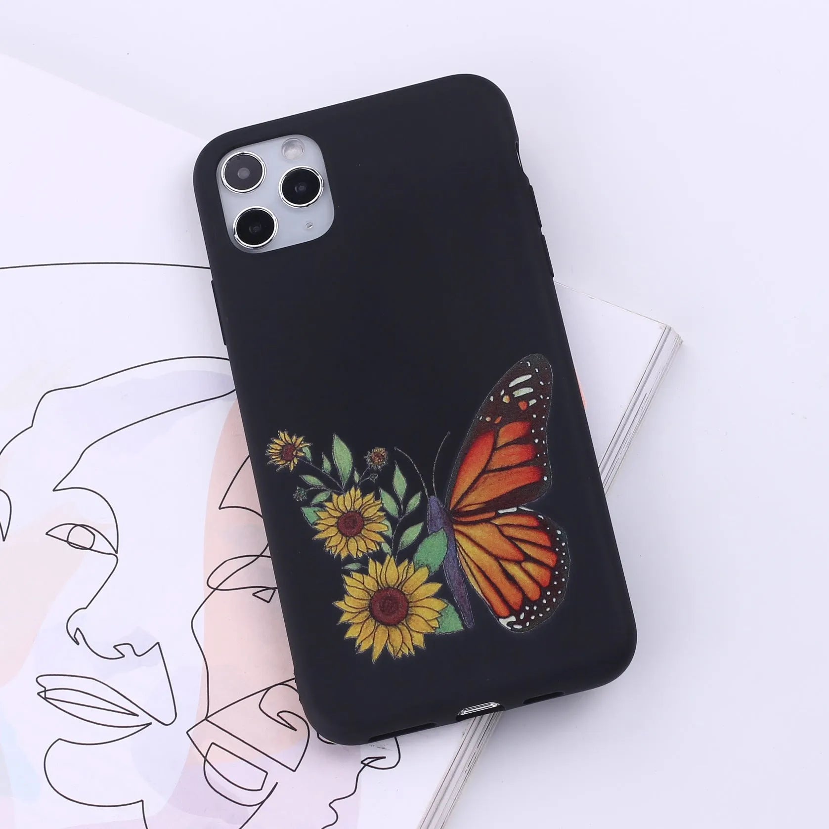 TPU mobile phone case for Apple iPhone in a selection of multi-colour painted back cover designs.