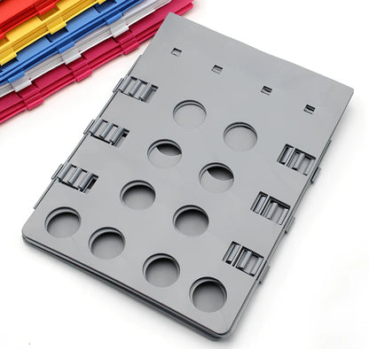 Adjustable clothes folding board showing 40x48cm and 68x57cm sizes with PP+PE construction