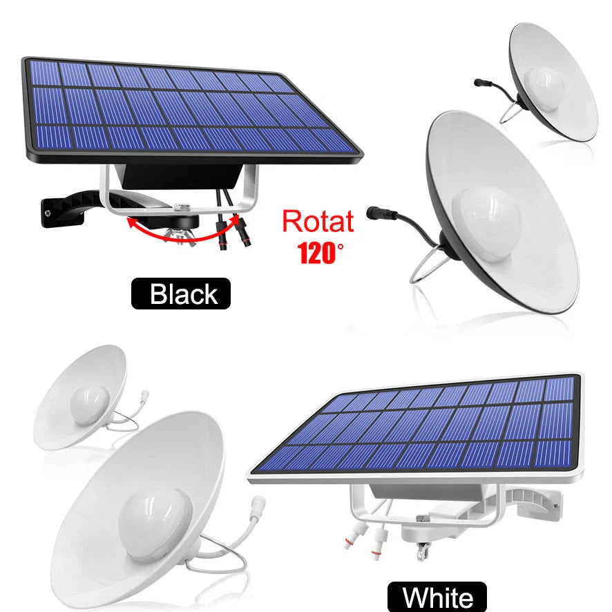 16LED solar chandelier with black or white finish for outdoor garden lighting