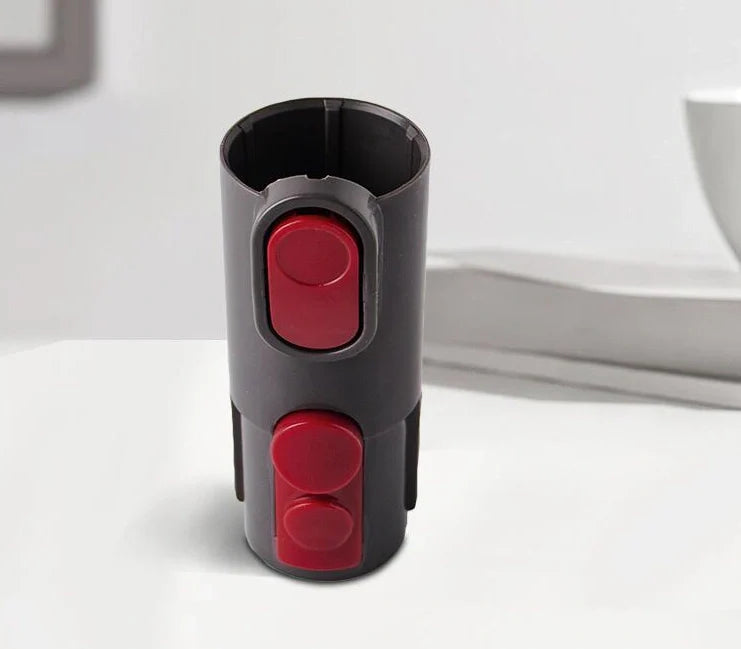 Deep grey pet grooming brush tool with vacuum cleaner attachment measuring 17x10cm