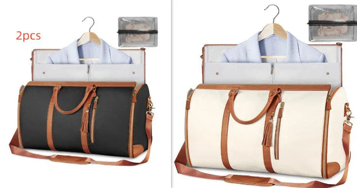 Spacious Travel Duffel Bag - Versatile Women's Handbag with Folding Suit Compartment in Multiple Color Options