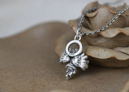 925 sterling silver angel necklace with retro chain, featuring a cupid angel pendant