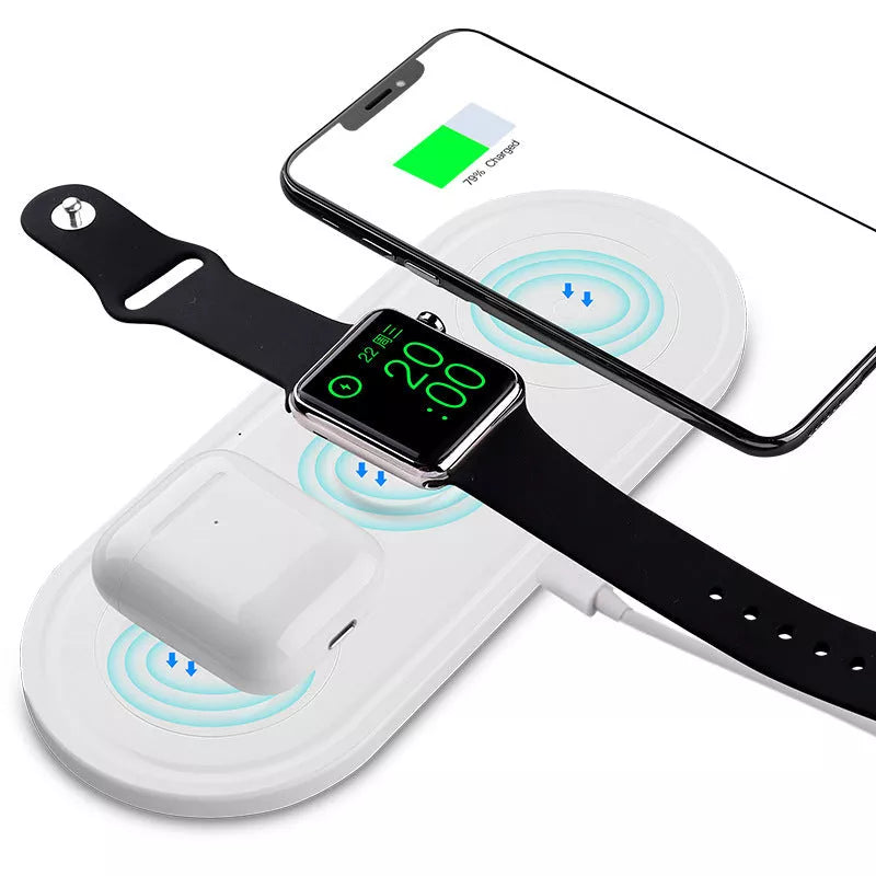 Three-in-one Wireless Charger with multi-device support and minimalist design
