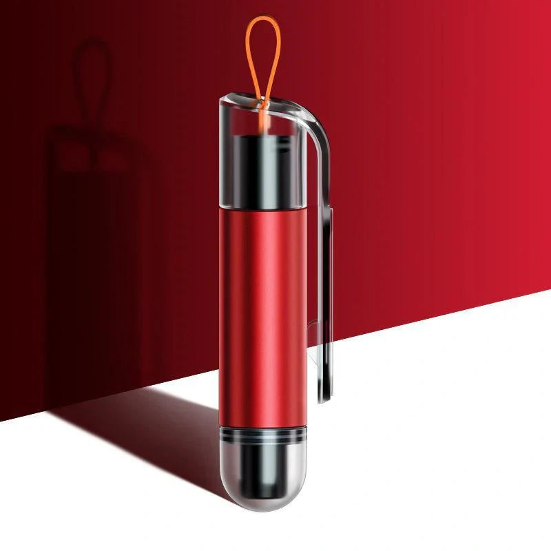 Mini Portable Car Safety Hammer in navy blue and red, compact size for emergency use