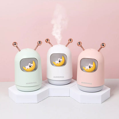 Mini USB pet humidifier in various animal designs for cars and home use