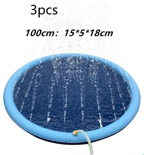 Splash Pad for Kids and Pets - Durable, Non-Slip Outdoor Water Play Mat for Refreshing Backyard Fun