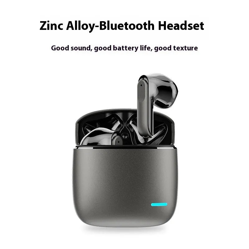 K50 zinc alloy wireless in-ear sports headset in black or silver with 15 metre range and 4-8 hour battery