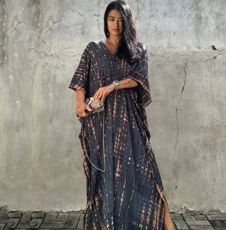 Cotton Beach Cover-up Robe Dress in various colors, perfect for beach or poolside lounging.