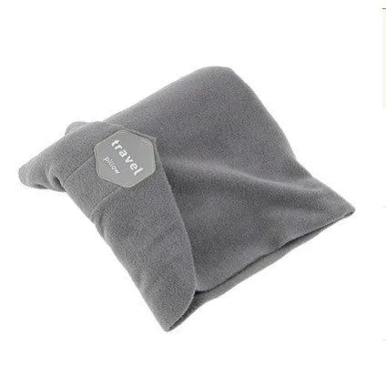 U-shaped convex travel neck scarf pillow in black, grey, navy, or red with cotton filling.