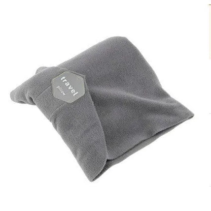 U-shaped convex travel neck scarf pillow in black, grey, navy, or red with cotton filling.