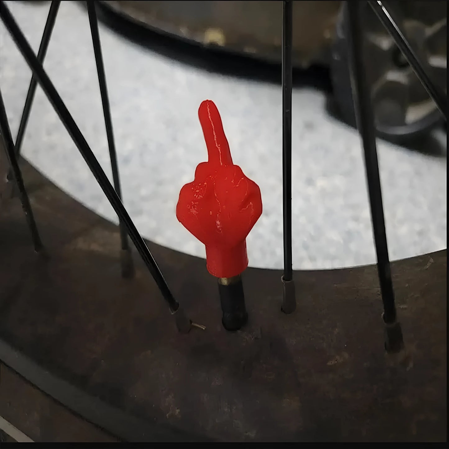Four skin colour and four black latex tyre valve caps for car and bicycle valves