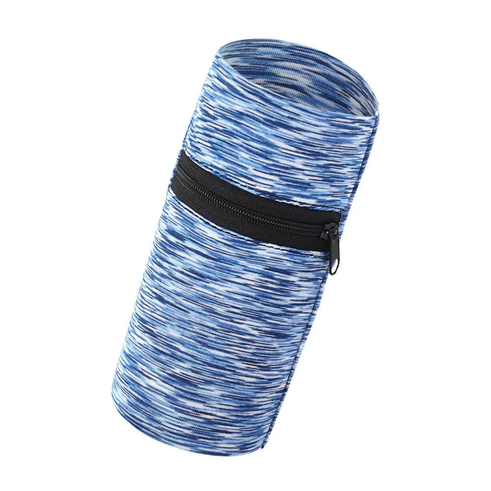 Sports arm bag with adjustable strap showing multiple colour options including striped patterns