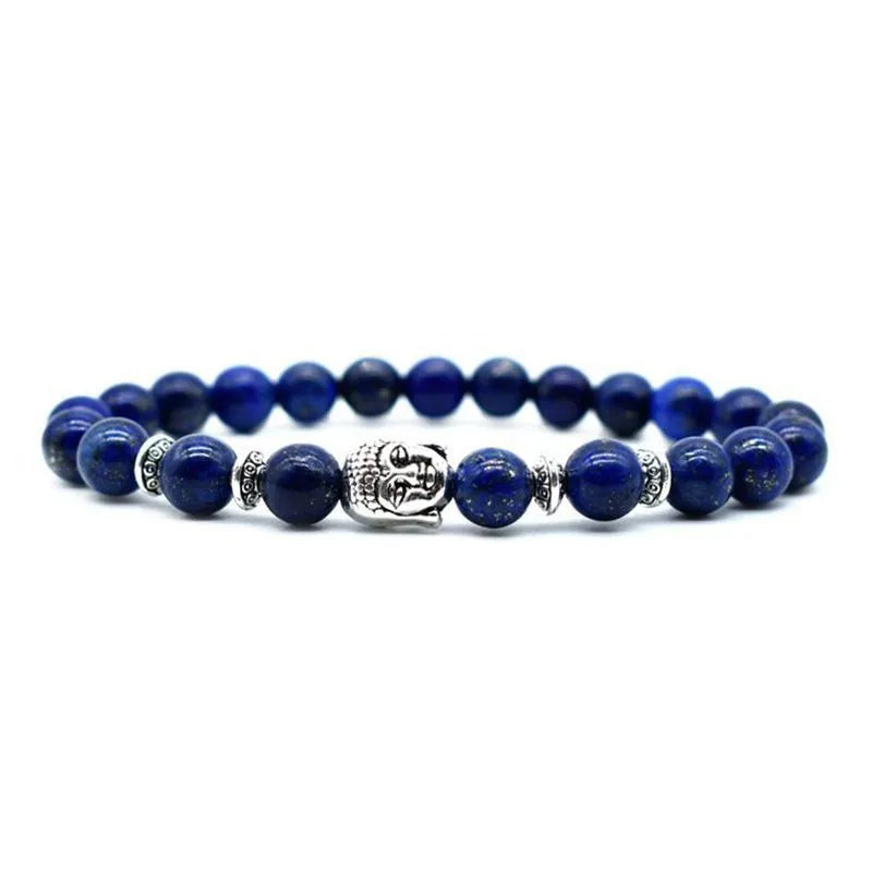 19mm tiger eye Buddha head stone bead bracelet with manual craftsmanship
