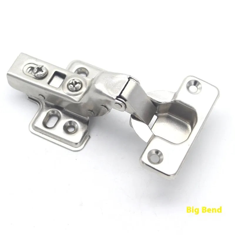 761 cold rolled steel hydraulic hinge with nickel plating showing three bend specifications for cabinet doors