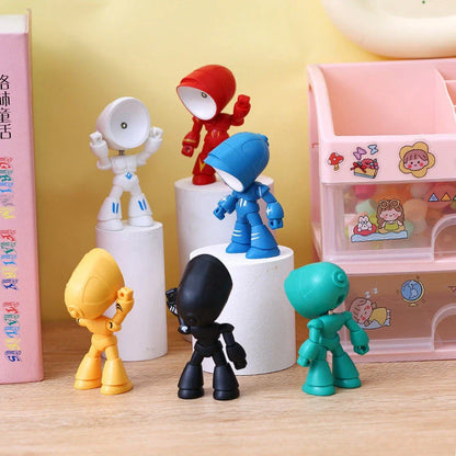 Mini LED Hero Robot Table Lamp with adjustable arms and 360° rotating head in various colors