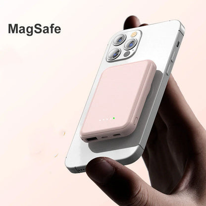 Mini Magnetic Wireless Power Bank with Fast Charging 5000mAh in various colors