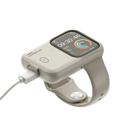Apple Watch portable wireless charging case power bank with silicone protective sleeve