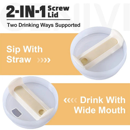 40oz stainless steel straw coffee mug with handle for travel, bisphenol A free, large capacity