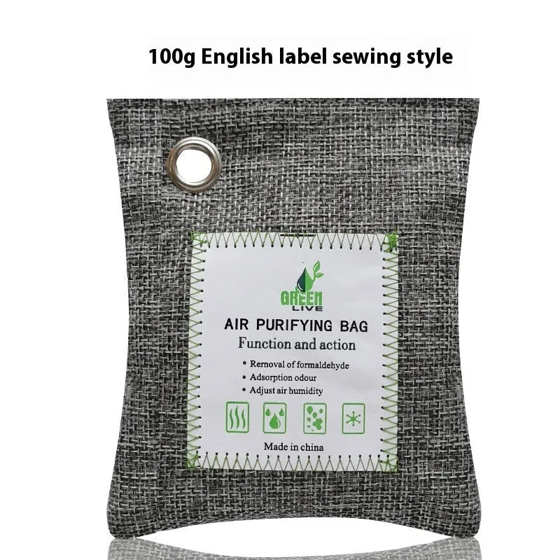 Bamboo charcoal activated carbon air purification bags in sewable style.